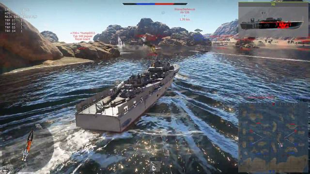 [War Thunder] Naval Battle - Typ.140 & Hs 129B Gameplay смотреть онлайн