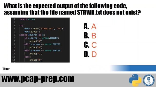 Python PCAP certification - Practice Tests. Sample Question #4. www.pcap-prep.com смотреть онлайн