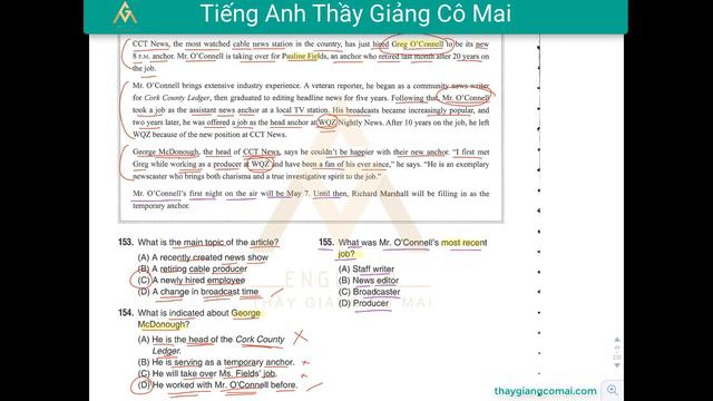 Giải đề Part 7 Toeic Format mới | Sách Focus RC 2 | Test 03 | Câu 147 đến 161 смотреть онлайн