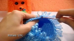 Игрушка-мочалка «Веселый ежик» часть 1/Toy-sponge «Funny hedgehog» part 1