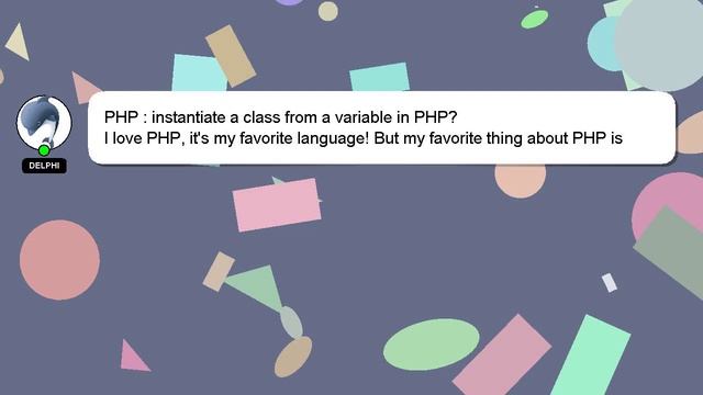 PHP : instantiate a class from a variable in PHP? смотреть онлайн