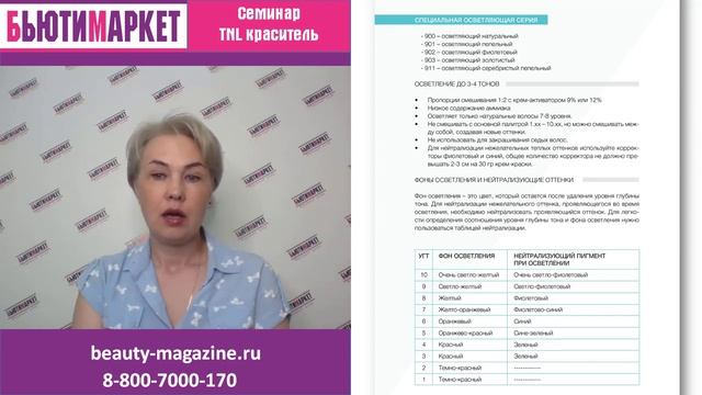 Семинар TNL краситель смотреть онлайн