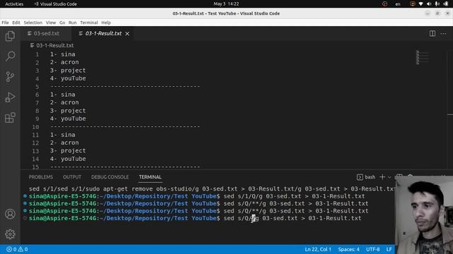 4- sed command for modify file in linux آموزش فارسی смотреть онлайн