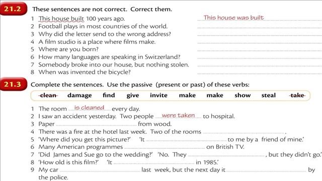 UNIT-21:Is done & was done- Passive-Present & Past Simple. Improve your English by Learning Grammar смотреть онлайн