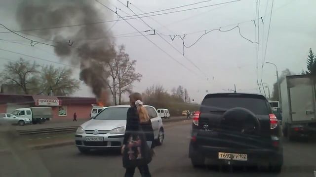 Пожар на Вологодской в Уфе смотреть онлайн