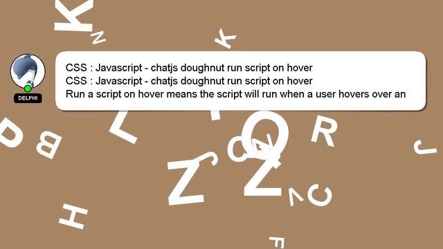 CSS : Javascript - chatjs doughnut run script on hover смотреть онлайн