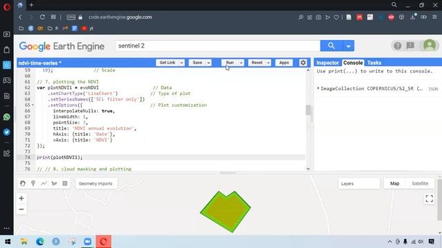 NDVI and EVI time series from Sentinel-2 in Google Earth Engine [GEE] смотреть онлайн