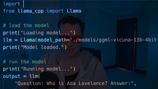 Python with Stanford Alpaca and Vicuna 13B AI models - A llama-cpp-python Tutorial! смотреть онлайн
