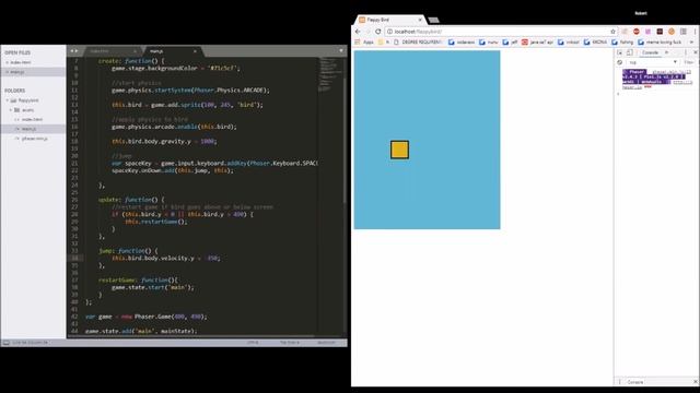 Writing Flappy Bird in Phaser.js смотреть онлайн