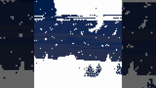 Snow-covered house (pixel art) . Дом занесеный снегом Пиксель арт смотреть онлайн