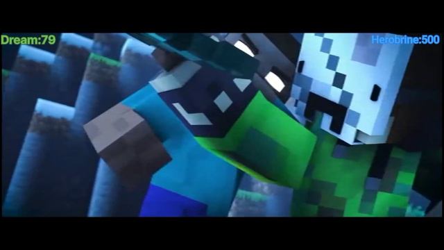 Dream Vs Herobrine ?? @dream (With Health Number❤️) смотреть онлайн