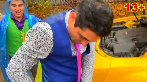 Mr. Joe on Opel Stole Wheel VS Mr. Joker on Hover for Kids