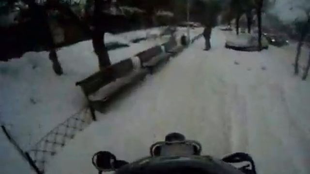 Honda XLR 250 Baja on snow смотреть онлайн
