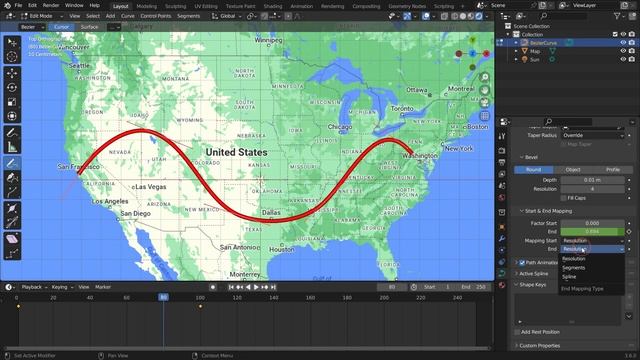 Animated Travel Map Route | Blender 3.6 Tutorial смотреть онлайн