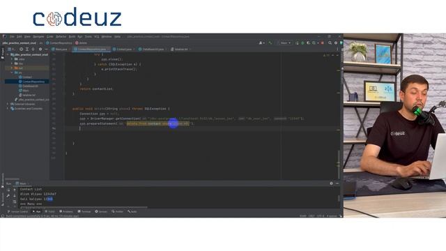 #7 Java JDBC ContactManager project - Delete contact смотреть онлайн