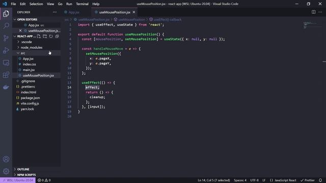 Create a window mouse position hook in React смотреть онлайн