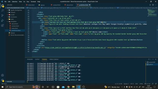 Website designing for machine learning project | Movie Recommender system | Deploy ML project смотреть онлайн