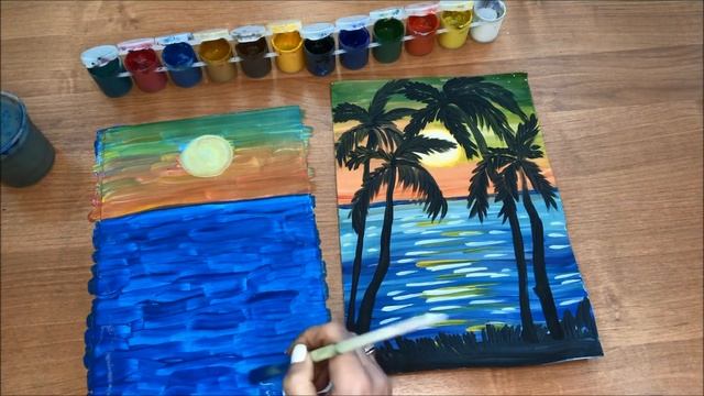 Рисуем море вместе с учителем ИЗО Ириной Владимировной Бака смотреть онлайн