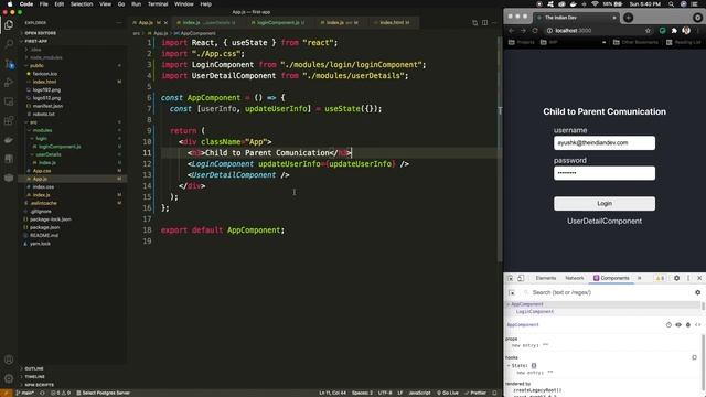 ReactJS Tutorial 18 - Child to Parent Component Communication | React Components смотреть онлайн