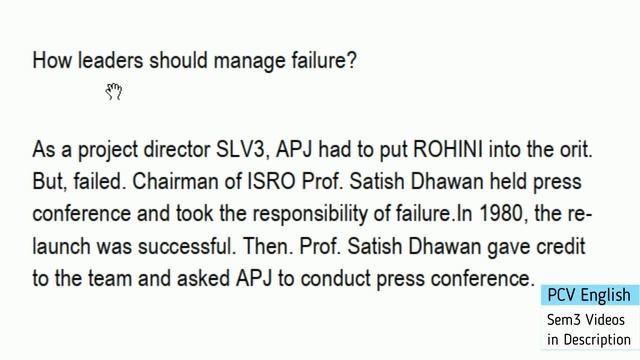 A Leader Should Know How to Manage Failure I AP Degree Sem 3 English смотреть онлайн