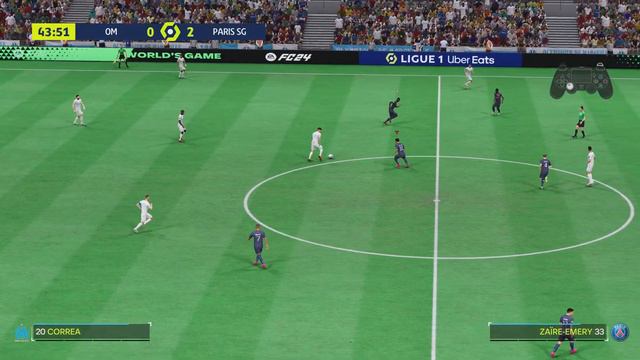 PSG vs OM FC 24 PS4 Gameplay Career Mode 4K HDR смотреть онлайн