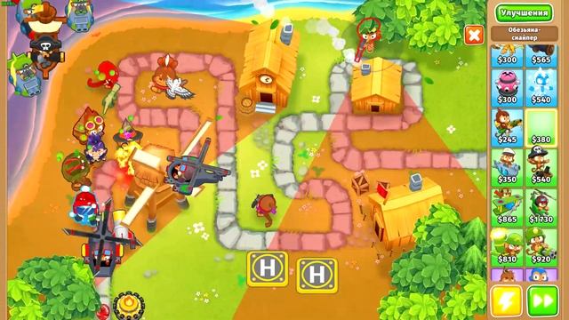 Великое сражение обезьян и шариков! BLOONS TD6 смотреть онлайн