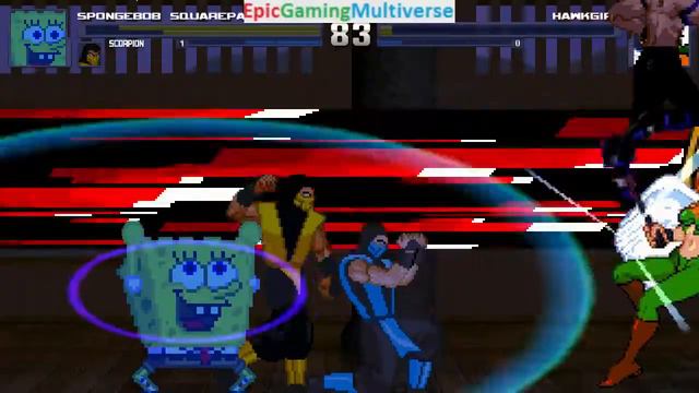 Mortal Kombat Characters And SpongeBob SquarePants VS Hawkgirl In A MUGEN Match / Battle / Fight смотреть онлайн