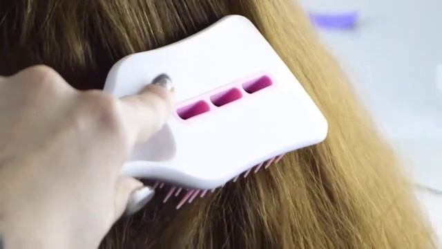 Расческа для распутывания волос с зауженными зубчиками (3 цвета) смотреть онлайн