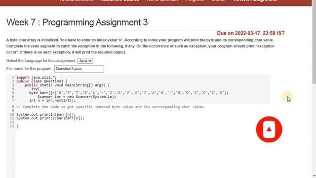 NPTEL Programming In Java WEEK 7 PROGRAMMING ASSIGNMENT ANSWERS | 2022 смотреть онлайн
