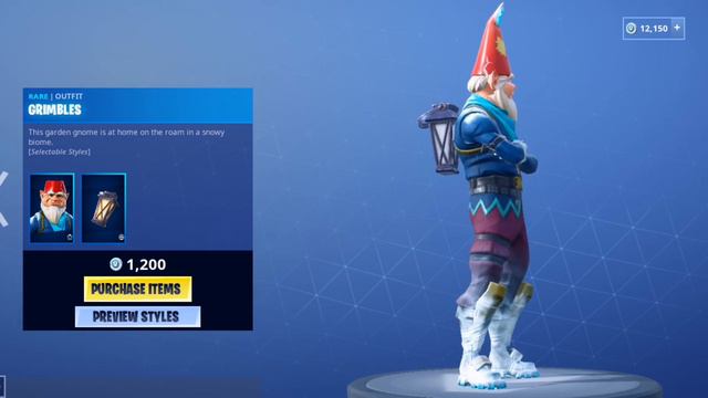New GRIMBLES skin LUMINOUS LAMP and COLD SNAP - fortnite battle royale смотреть онлайн