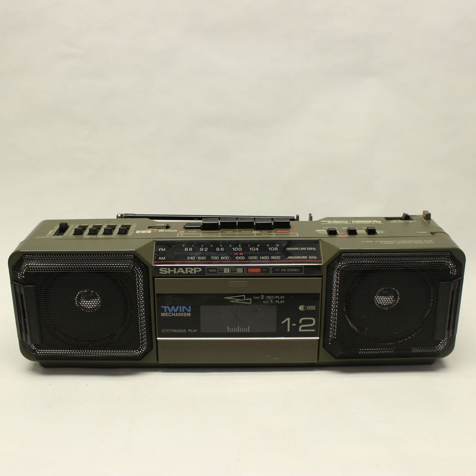 Vintage Sharp Model WQ-T282 GR Stereo Radio Cassette Recorder-ЯПОНИЯ. смотреть онлайн