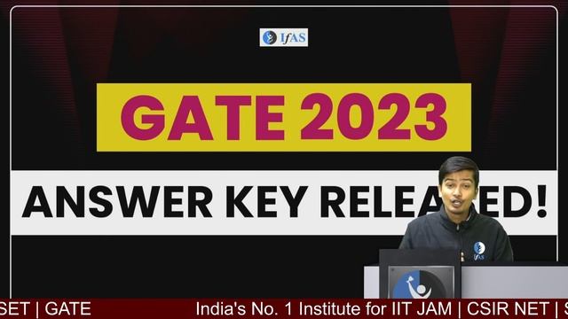 How to Check GATE Answer Key 2023 | GATE Exam 2023 | IFAS смотреть онлайн