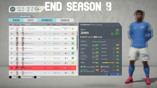 Reece James Dynamic Potential Test! FIFA 20 Career Mode смотреть онлайн