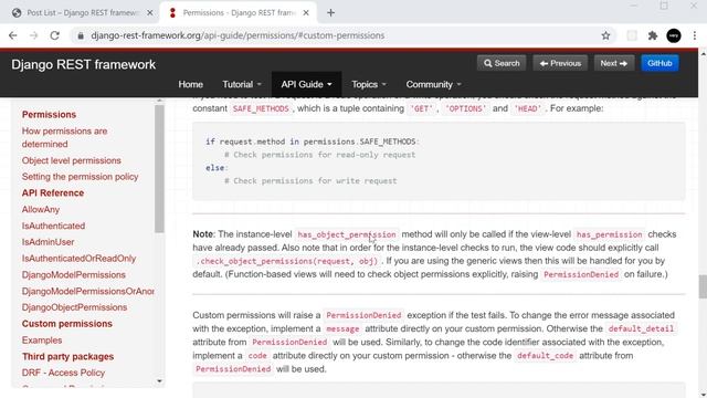 Django Rest Framework Series - Permissions and Custom Permissions - Part-2 смотреть онлайн