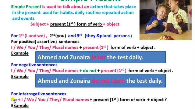 CONCEPT OF SENTENCE STRUCTURE AND TENSES, SIMPLE PRESENT / PRESENT INDEFINITE. смотреть онлайн