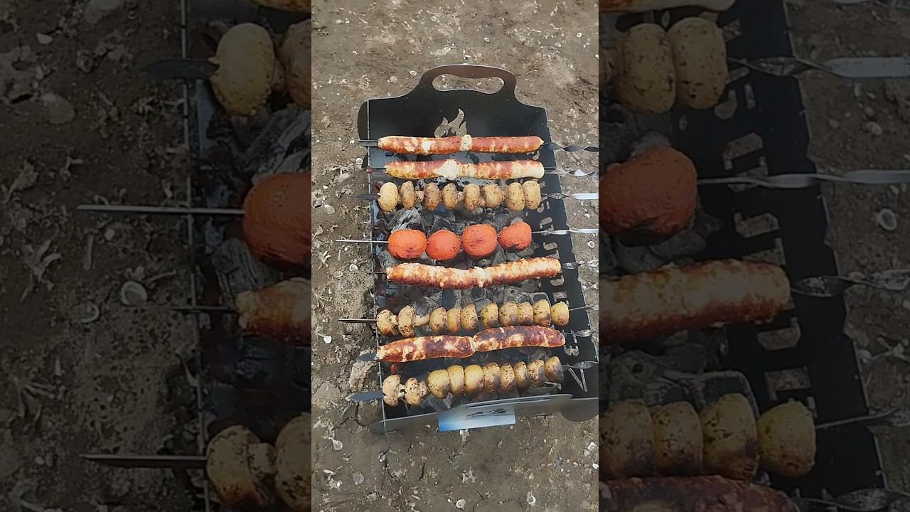 Готовим еду в обед на мангале на весенней рыбалке.#shortvideo #рыбалка #fishing #fishingvideo смотреть онлайн