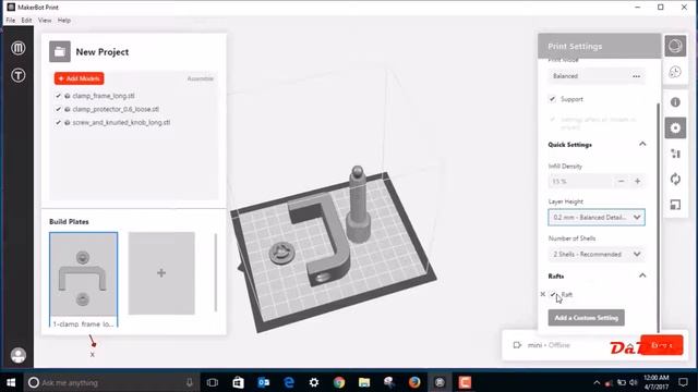User Guide for MakerBot Print Application -Windows PC смотреть онлайн