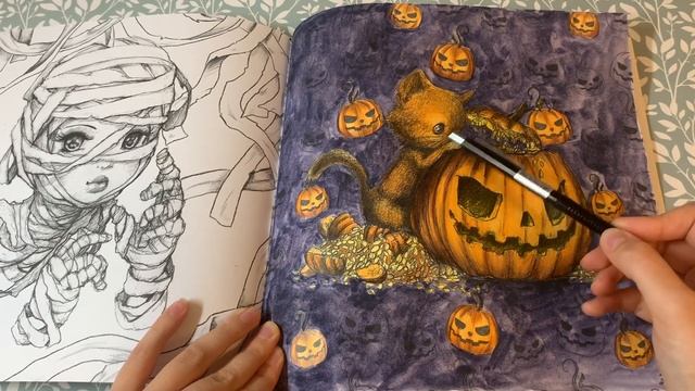 Раскрашено за октябрь 2023 #coloringbook #раскраскиантистресс #раскраскидлявзрослых