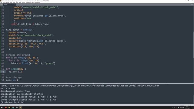I Made 3D MINECRAFT in PYTHON using Ursina! смотреть онлайн