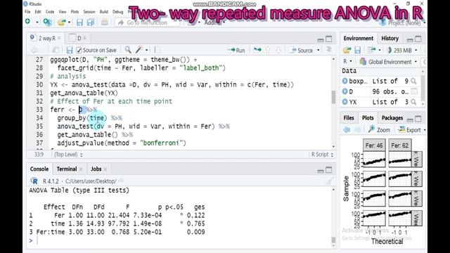 Two Way Repeated -Measure ANOVA in R software - Part II смотреть онлайн