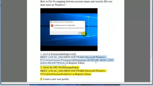 Fix No mapping between account names and security IDs was done error on Windows смотреть онлайн