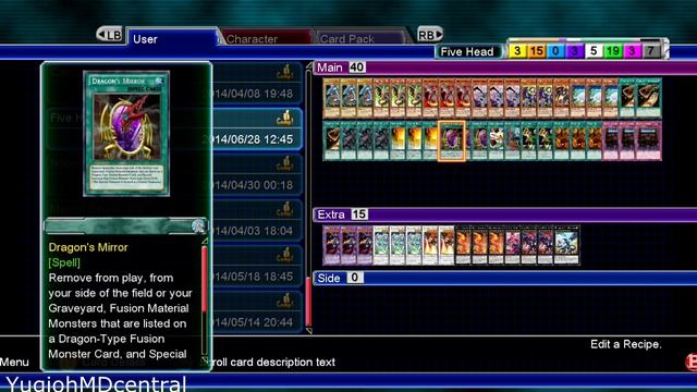 Yu-Gi-Oh - MD (Millennium Duels) Five Headed Dragon Discard Deck Recipe смотреть онлайн