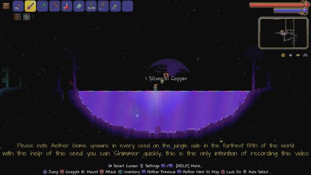 How to get Shimmer in Terraria mobile / Console / PC | Aether Biome Seed смотреть онлайн