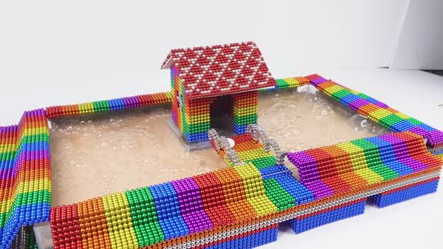 Постройте бассейн вокруг секретного дома из магнитных шариков смотреть онлайн