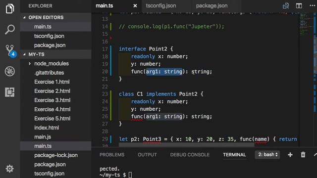 TypeScript 035 - Interface와 class смотреть онлайн