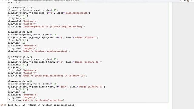 #30: Scikit-learn 27:Supervised Learning 5: Ridge(), RidgeCV(), RidgeClassifier() смотреть онлайн