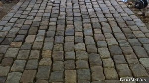 Укладка гранитной брусчатки и заполнение швов   своими руками