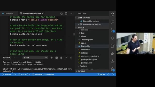 Women Techmakers Berlin JavaScript Crash Course Vol 3 Lecture 8 — Deploying & Scaling Apps w/Docker смотреть онлайн
