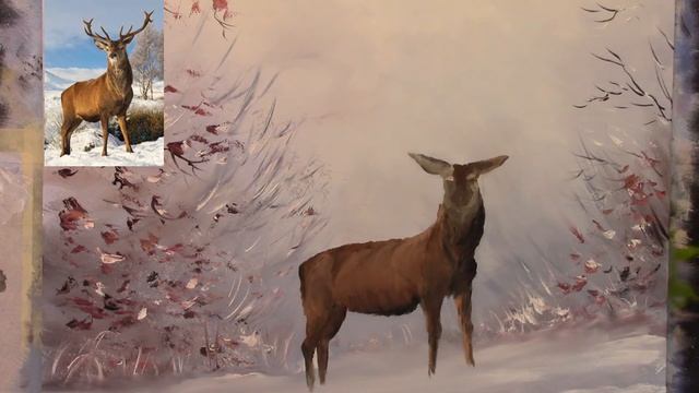 painting a stag in snow part 2 смотреть онлайн