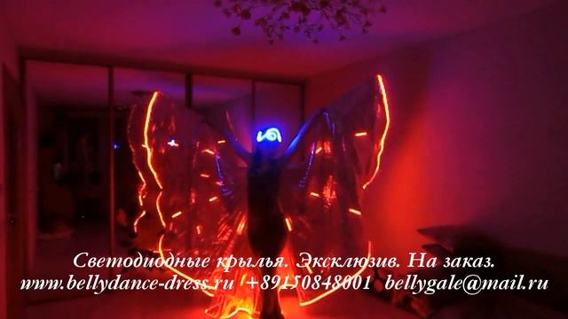 Светодиодные крылья, меняющие цвет+ тройной рисунок. Эксклюзив. На заказ. +89150848001 смотреть онлайн
